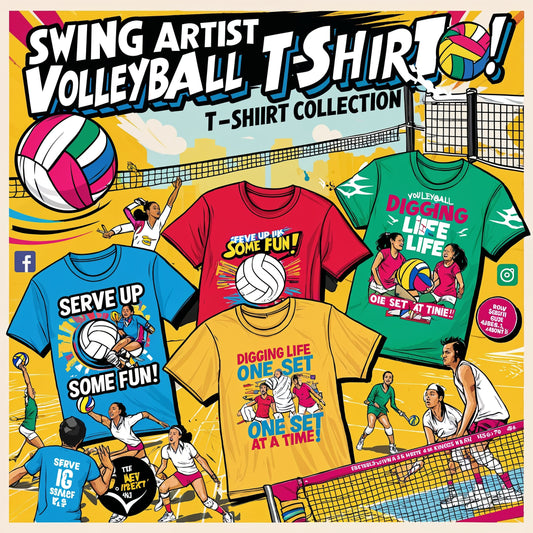 Exciting Product Release: Swing Artist's Volleyball T-Shirt Collection! 🏐👕
