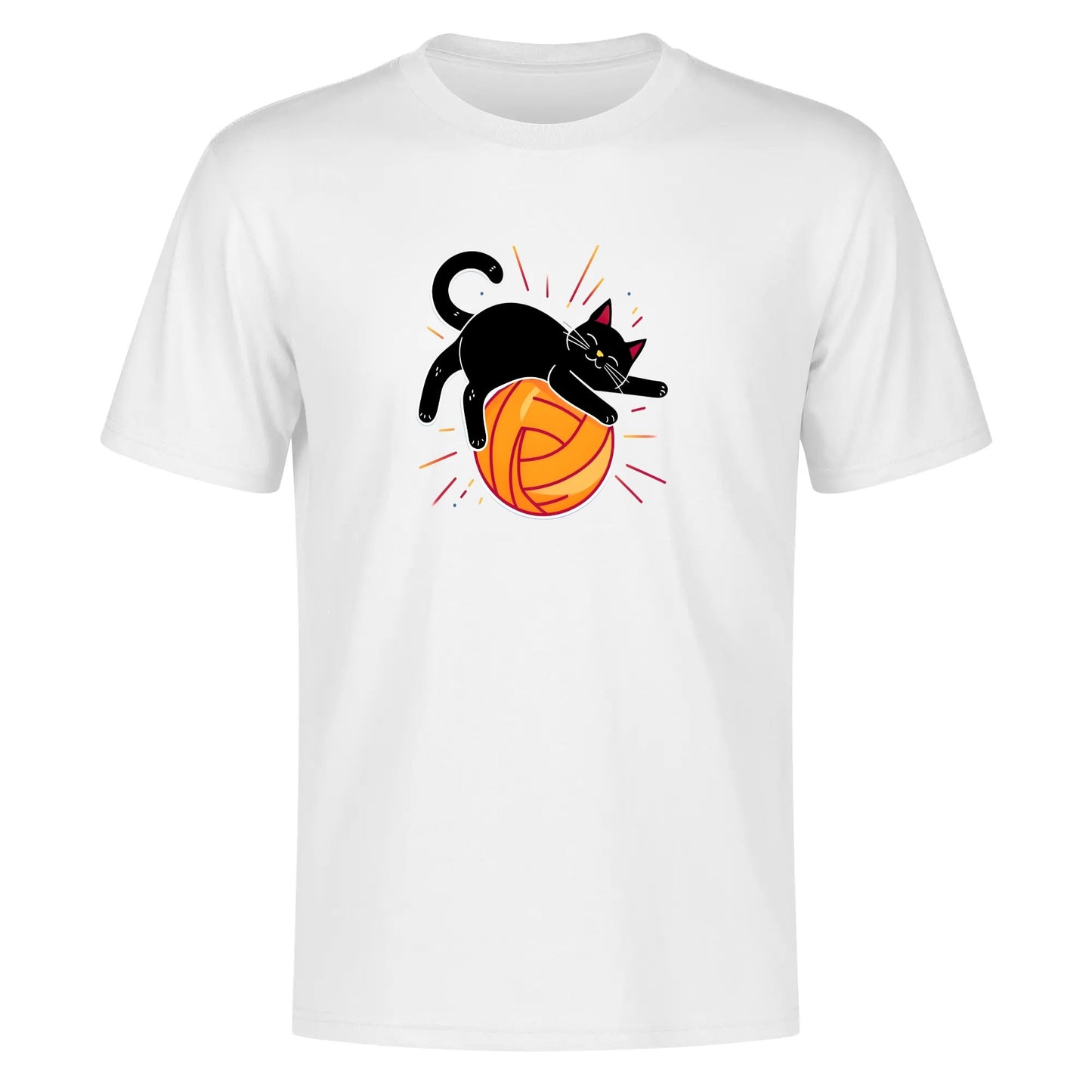 Swing Artist Pop Culture: Black Cat & Orange Volleyball Graphic Tee