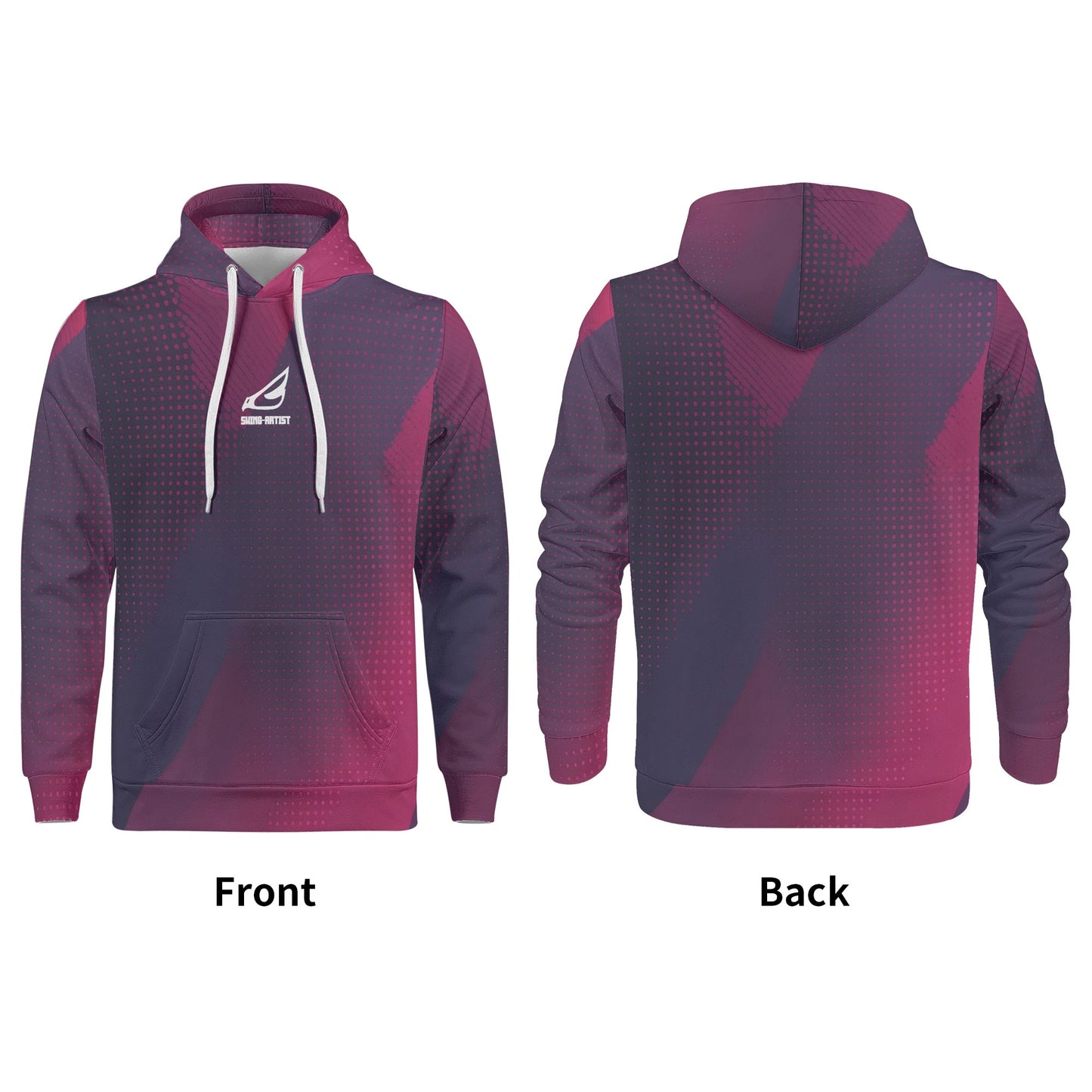 swing-artist purple dot in red Hoodie