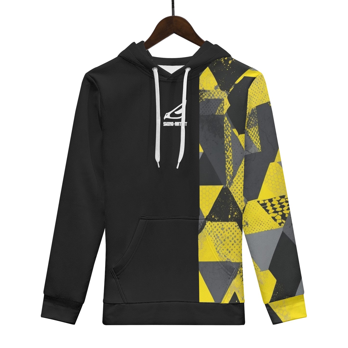 swing-artist geometric yellow Hoodie