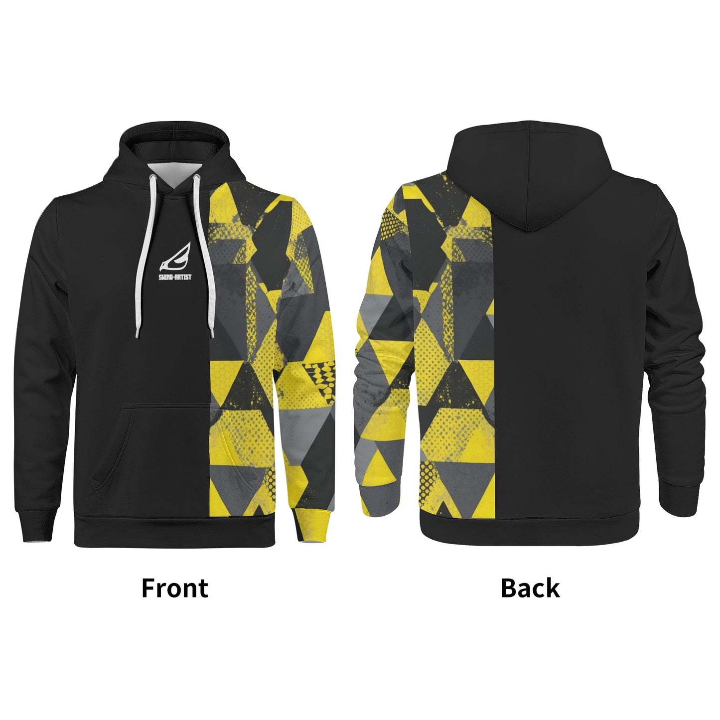 swing-artist geometric yellow Hoodie