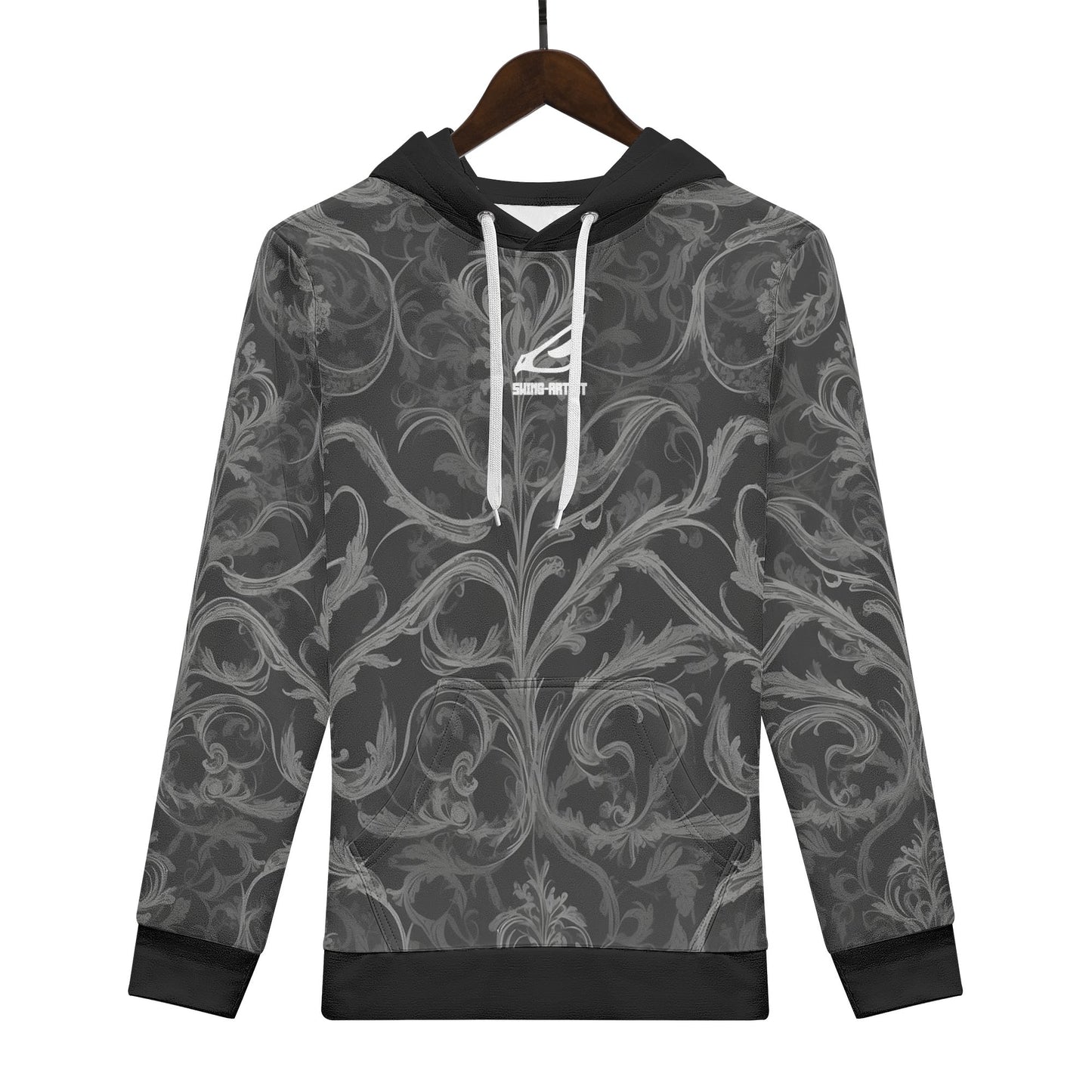 swing-artist grey paisley motifs Hoodie