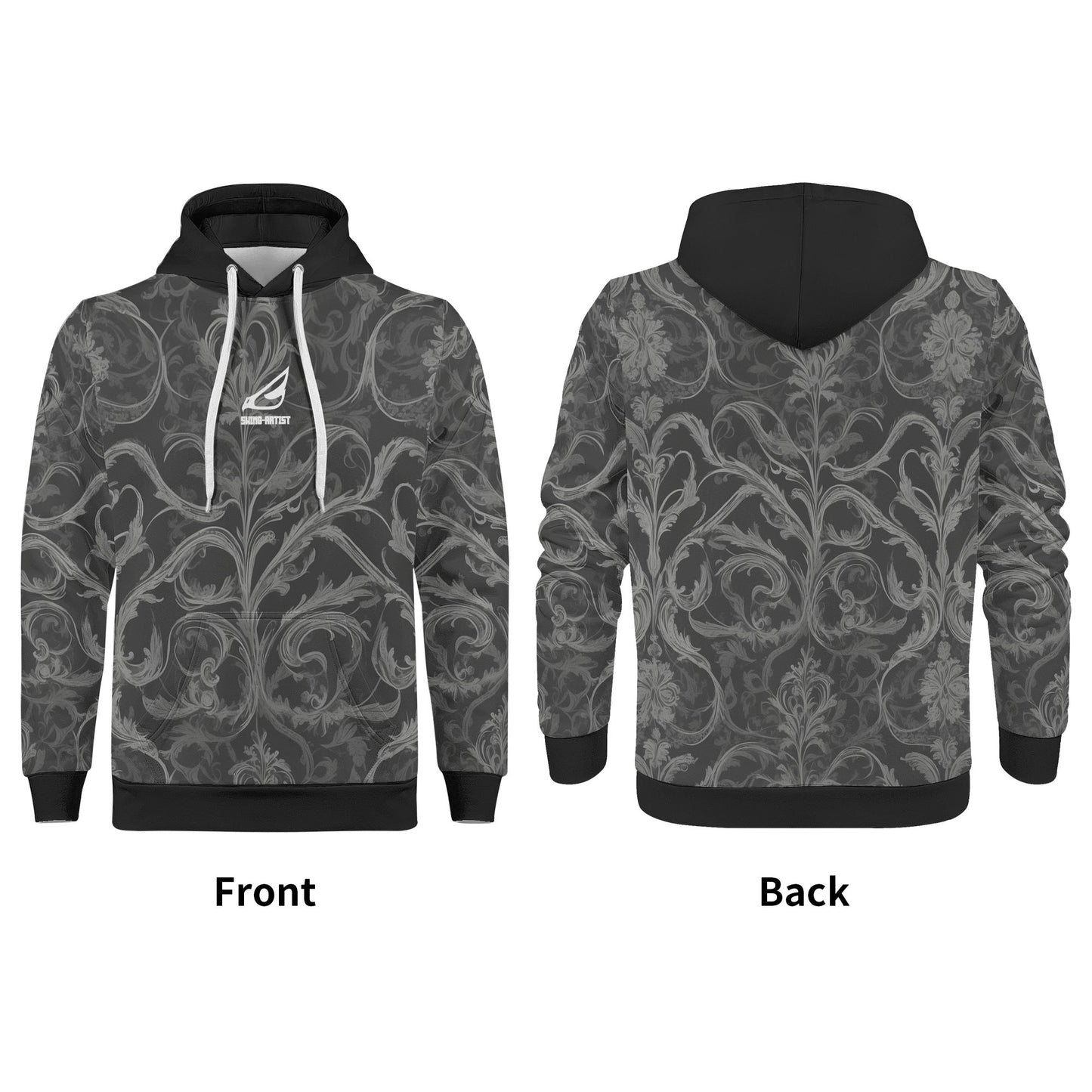 swing-artist grey paisley motifs Hoodie