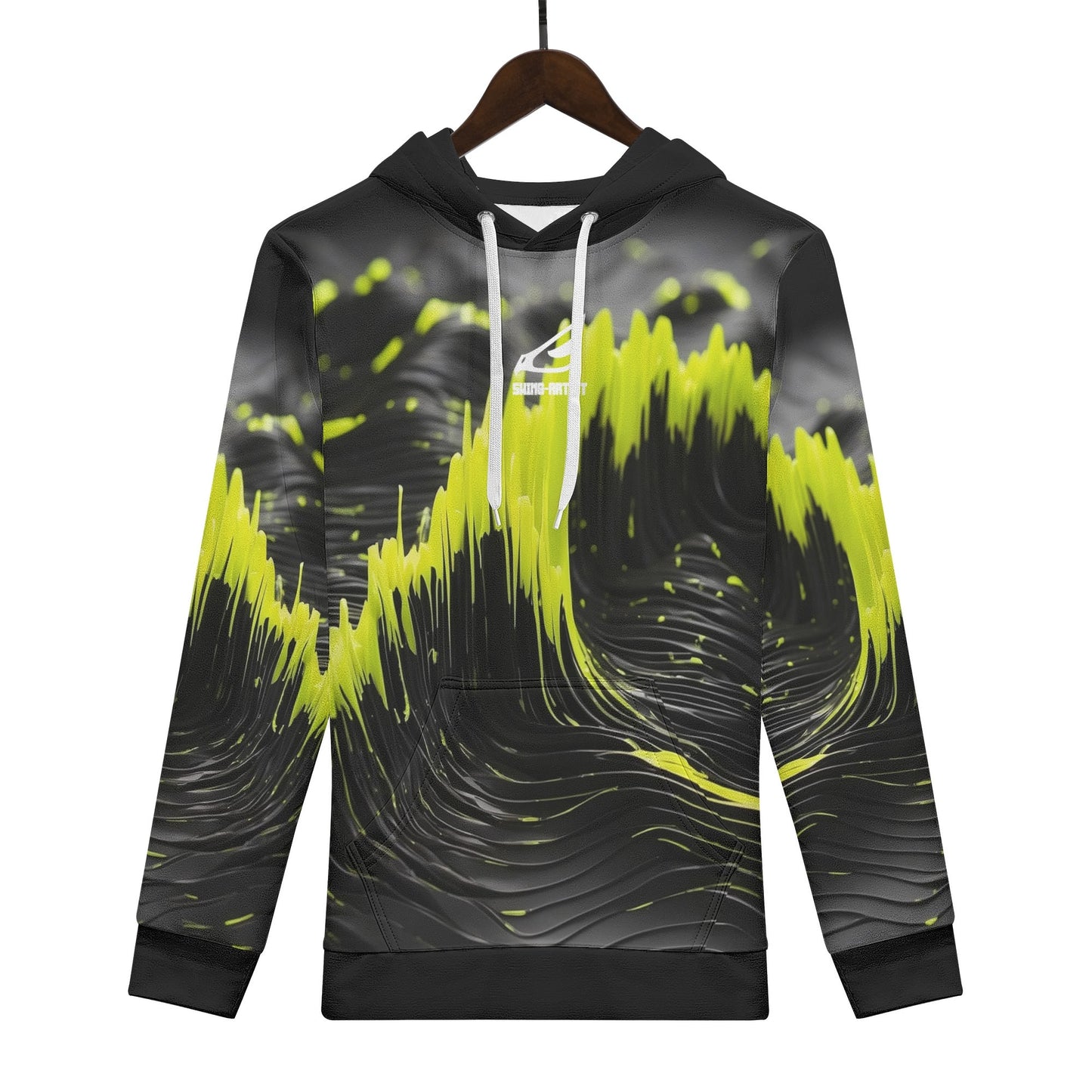 swing-artist fluorescent soundwaves Hoodie
