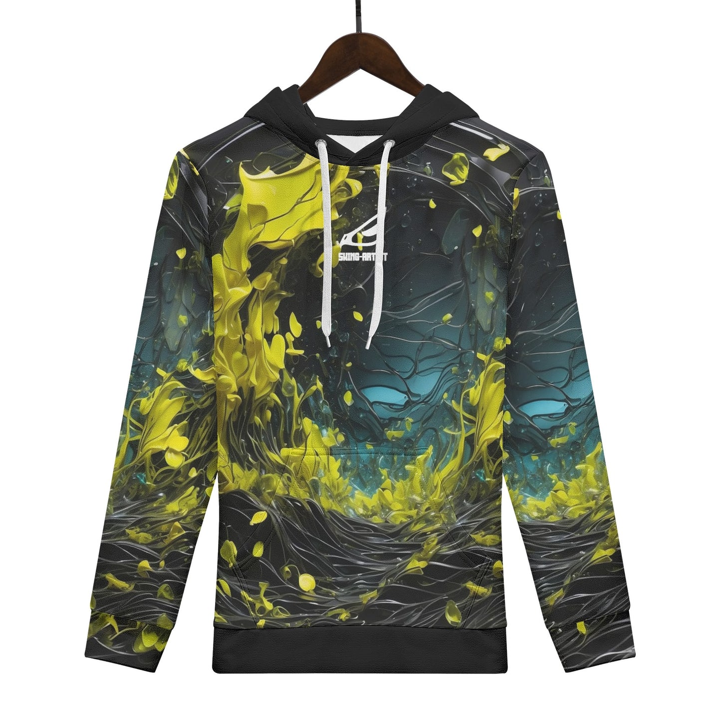 swing-artist yellow paint stream Hoodie