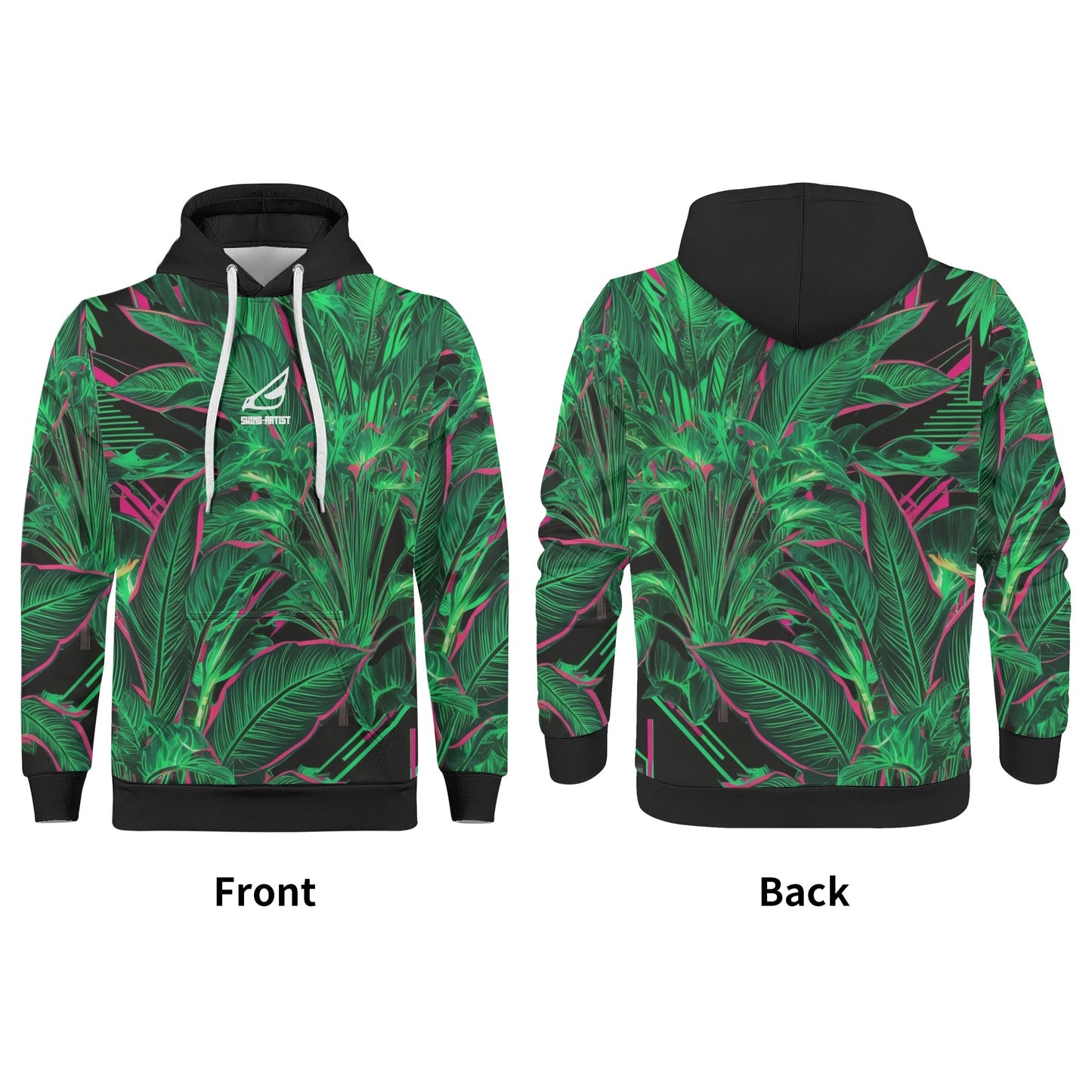 swing-artist leaves with pink Hoodie