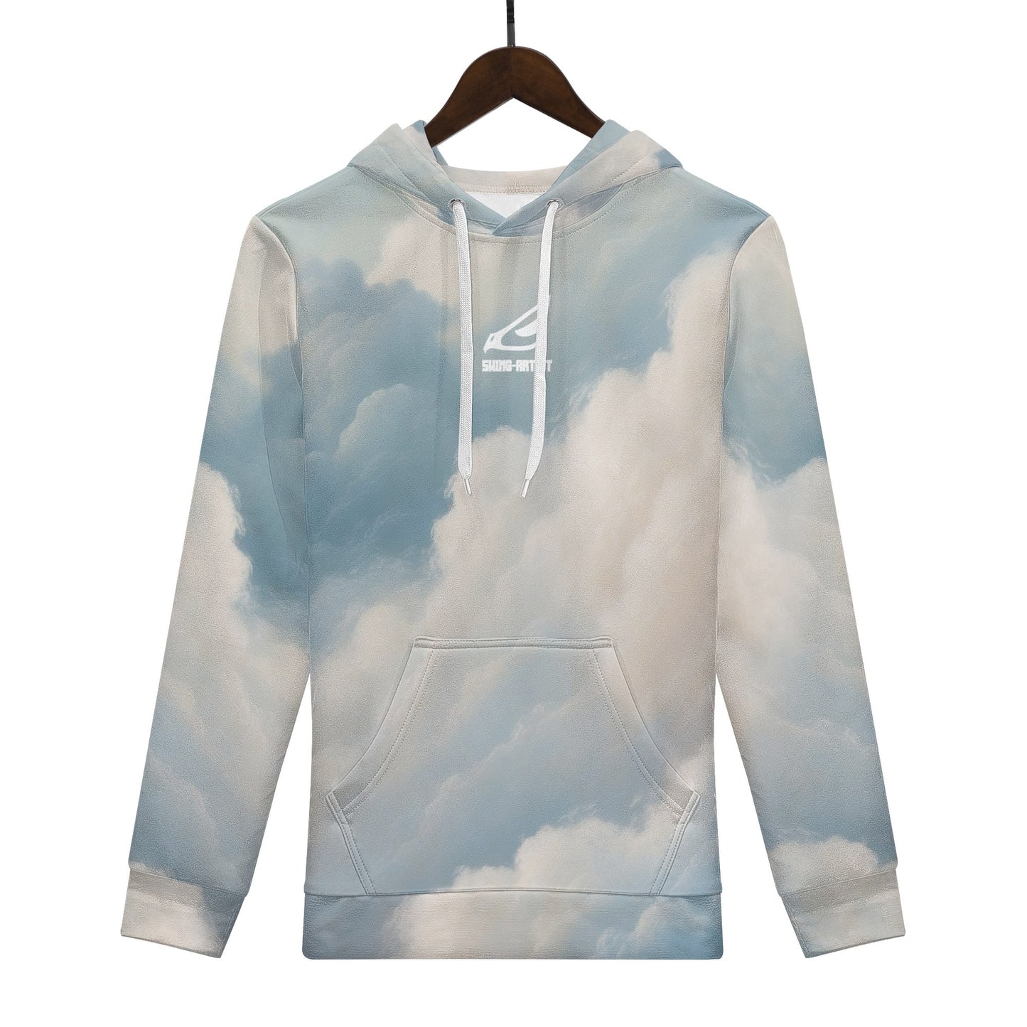 swing-artist white cloud in blue sky Hoodie