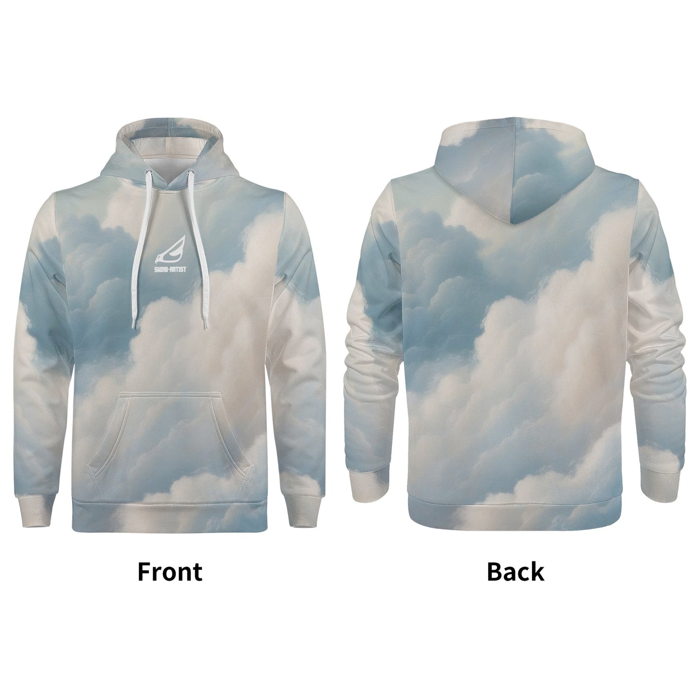 swing-artist white cloud in blue sky Hoodie