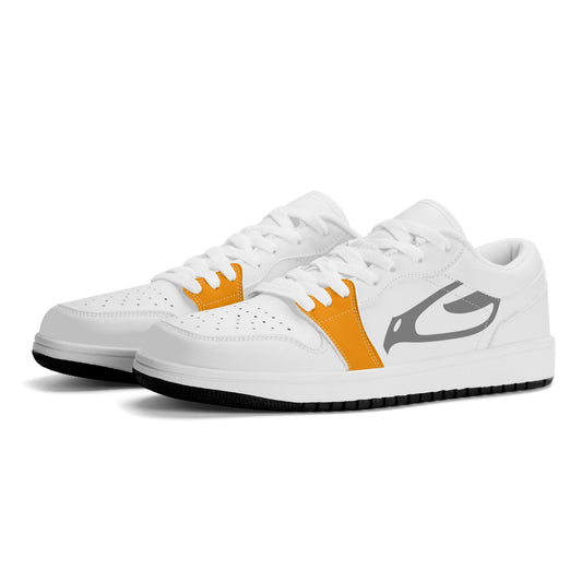 Sneaker, good swing orange in white